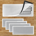 4 PCS White Magnetic Vent Covers - 4x10 Magnetic Air Vent Screen