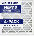 Filter King 19.5x19.5x2 Air Filter | 4-PACK | MERV 8 HVAC Pleated A/C Furnace by FilterKing