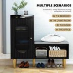 HLR Storage Bench Set of 2, L-Shaped Storage Cabinet
