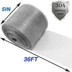 Wire Mesh for Mice Control 5 in X 36Ft, Hole Fill Fabric, Weep Holes Covers - Image 2