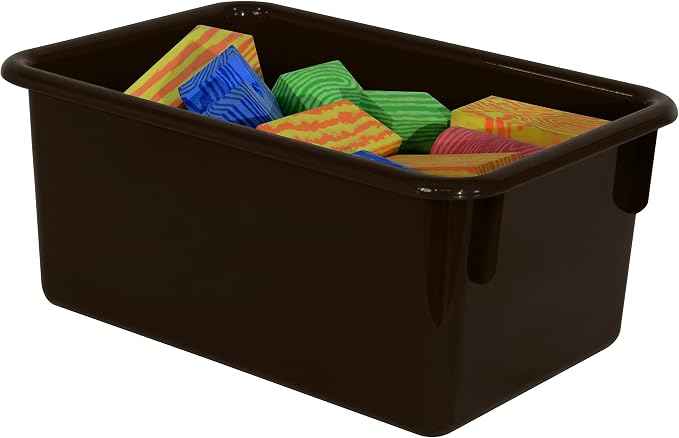 Wood Designs Cubby Storage Bin, Heavy Duty Plastic Containers