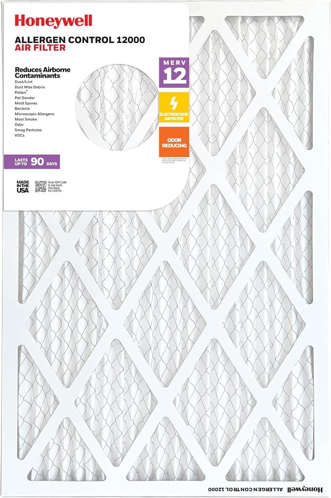 Honeywell 20x20x1 MERV 12 Electrostatic Pleated HVAC AC Furnace Air Filter | - Image 5