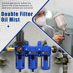 NEWPO 1/2'' NPT Compressed Air Filter Regulator Lubricator Combo - Image 8