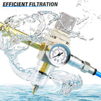 TAILONZ PNEUMATIC 1/4 Inch NPT Air Filter Pressure Regulator Combo Piggyback - Image 8