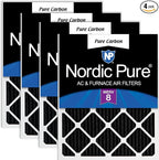 Nordic Pure 18x24x1 Pure Carbon Pleated Odor Reduction Furnace Air Filters 4 by NordicPure