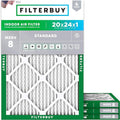 Filterbuy 20x24x1 Air Filter MERV 8 Essential Dust & Allergy Defense, by Filterbuy