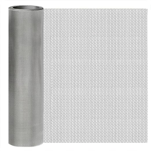 Stainless Steel Mesh Screen 8Mesh 304, 15.7" x 147" Metal Mesh Screen, Rust by welcometoyagjia
