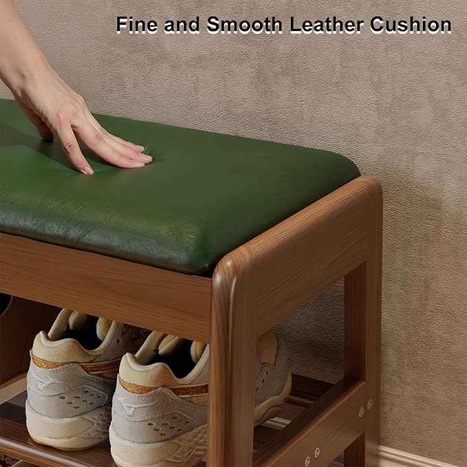 AQIMUELE Shoe Rack Bench, 2 Tiers Shoe Bench