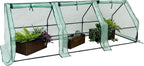Sunnydaze Outdoor Portable Mini Cloche Greenhouse with 3 Zipper Doors