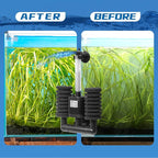 Aquarium Sponge Filter 5-20 Gallon Fish Tank Filter, Electric Power Double - Image 5