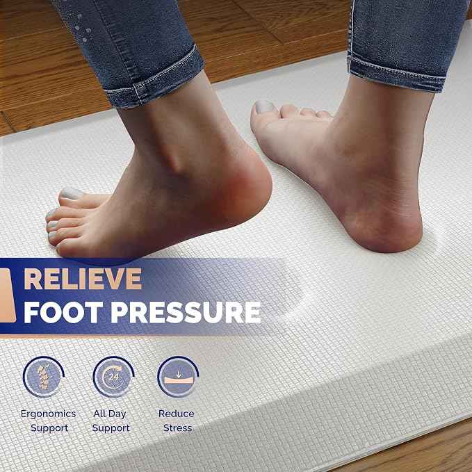 FEATOL Anti Fatigue Mats for Standing, 9/10 Extra Thick Ergonomic Standing Desk