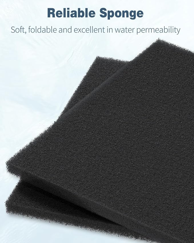 Pawfly 2 Pack Aquarium Bio Sponge Filter Media Pad, 40 PPI Filter Foam Sponge - Image 7