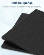 Pawfly 2 Pack Aquarium Bio Sponge Filter Media Pad, 40 PPI Filter Foam Sponge - Image 7