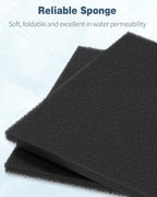 Pawfly 4 Pack Aquarium Bio Sponge Filter Media Pad, Filter Foam Sponge Pads - Image 3