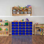 Wood Designs Cubby Storage Bin, Heavy Duty Plastic Containers