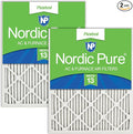 Nordic Pure 20x25x1 Pleated MERV 13 Air Filters 2 Pack by NordicPure