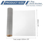 uxcell 40 Mesh 39" x 10" Woven Wire Mesh, 316 Stainless Steel Air Vent Filter - Image 2