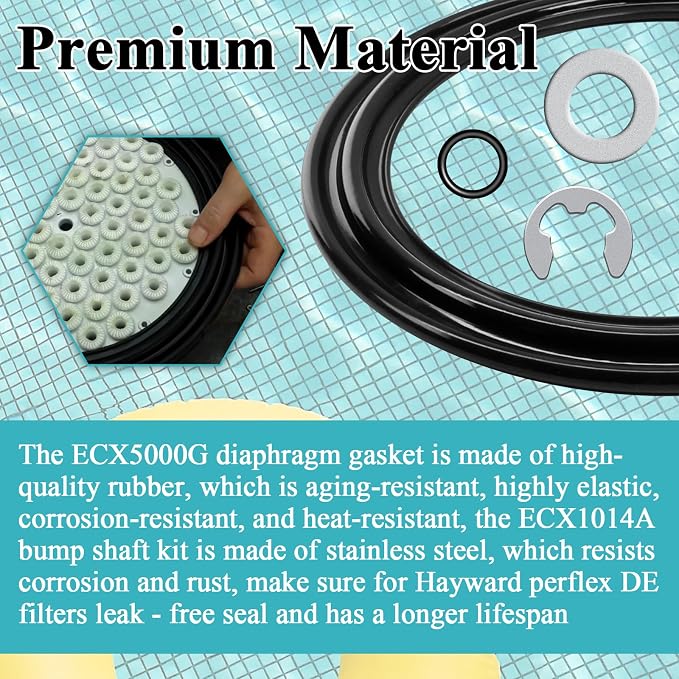 2 Pcs Diaphragm Gasket, Fits Hayward Perflex DECX5000G, EC50AC Series Extended - Image 5