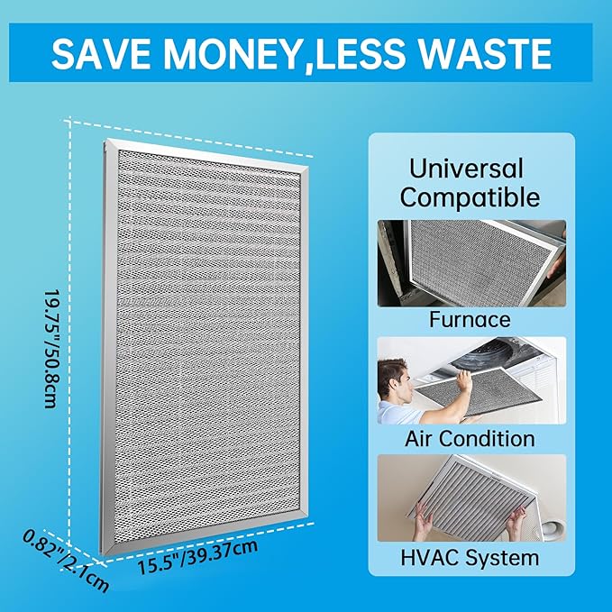 UBeesize 16x20x1 Reusable Electrostatic Air Filter HVAC AC Furnace Filter - Image 4