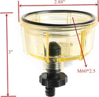 iFJF R12T Nylon Water Collection Bowl of Fuel Filter/Water Separator 120AT NPT - Image 3