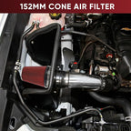 6" 152mm Cold Air Intake Filter Clamp-On Replacement High Flow Inlet Air Filter - Image 6
