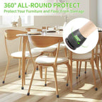 16PCS Small Chair Leg Floor Protectors, Metal Chair Leg Caps Covers Silicone