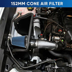 6" 152mm Cold Air Intake Filter Clamp-On Replacement High Flow Inlet Air Filter - Image 6