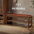 AQIMUELE Shoe Rack Bench, 2 Tiers Shoe Bench