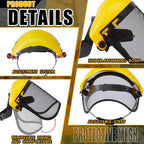 8 Pcs Mesh Face Shield for Weed Whacking Mower Protection, Yellow