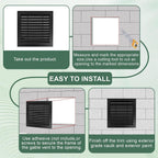 2-Pack Paintable Gable Vents - 18" x 18" Aluminum with Screen