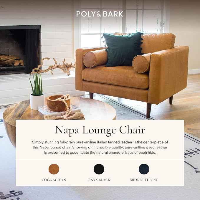 Poly & BARK Napa Leather Accent Chairs 42" – Set of 2
