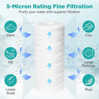 5 Micron 10" x 4.5" String Wound Water Filter Cartridge - Image 4