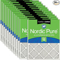 Nordic Pure 18x24x1 Pleated Air Filters MERV 13 Plus Carbon 24 Pack by NordicPure