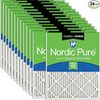 Nordic Pure 18x24x1 Pleated Air Filters MERV 13 Plus Carbon 24 Pack by NordicPure