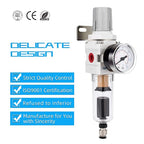 NANPU 1/4" NPT Compressed Air Filter Regulator Combo Piggyback, Auto Drain - Image 6