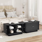 63" W Small Shoe Storage Bench, Shoe Bench Entryway - Image 6
