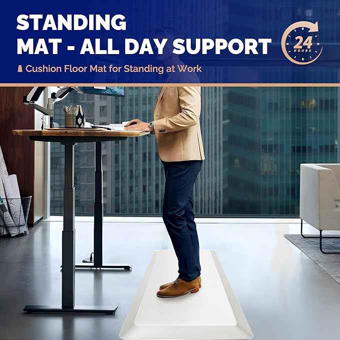 FEATOL Anti Fatigue Mats for Standing, 9/10 Extra Thick Ergonomic Standing Desk