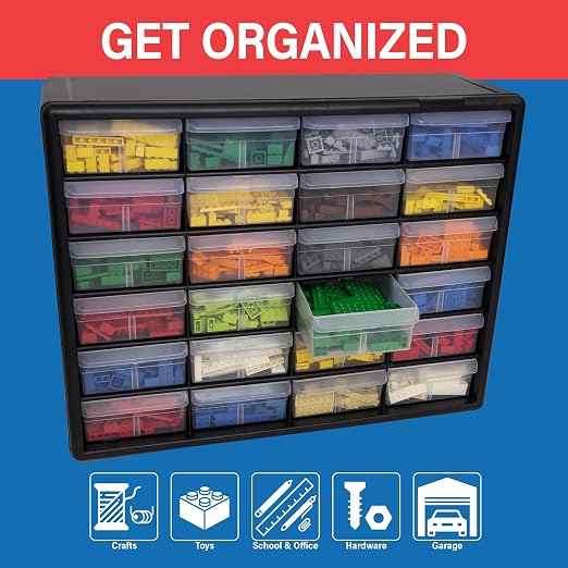 Akro-Mils 24-Drawer Plastic Drawer Storage Cabinet