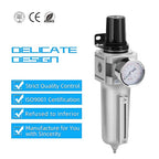 NANPU Industrial Grade Heavy Duty Particulate Filter & Air Regulator, Metal Bowl - Image 6