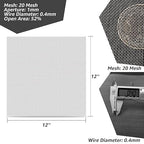 4 Pack 12x12 Inch Wire Mesh, 20 Mesh Stainless Steel Mesh, Never Rust Sturdy - Image 2