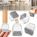 24PCS Square Chair Leg Floor Protectors, Furniture Sliders, Chair Leg Protectors