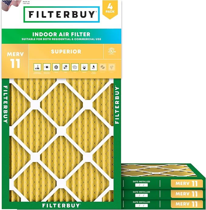 Filterbuy 12x36x1 Air Filter MERV 11 Superior Pet & Allergy Defense, by Filterbuy
