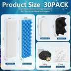 30 Pack Replacement Filter Media Kit Compatible - Image 3