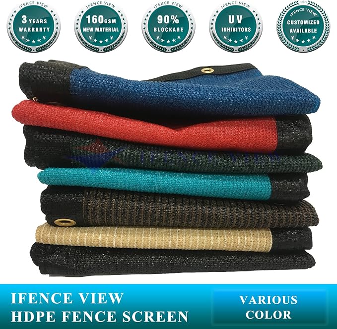 Ifence ViewIfenceview 6'x1' to 6'x100' Brown Shade Cloth Panels Fence Privacy - Image 7