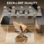 47“ x 40” Beveled Edge Glass Chair Mat - Image 9
