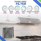 Stove Hood Vent Filter 10.5" x 8.8" 41F 97007696 Fit's Nutone & Broan Range - Image 2