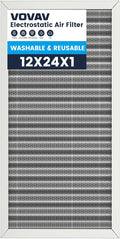 12x24x1 Air Filter-MERV 8, Washable & Reusable Electrostatic Air Filter by VOVAV