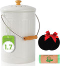 1.7 Gallon Kitchen Compost Bin, Indoor Countertop Compost Bin by TreaHome