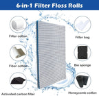 8 Layer Aquarium Filter Media Pad, 15.7 x 11.8 in Washable Cuttable Filters - Image 3