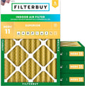 Filterbuy 18x20x4 Air Filter MERV 11 Superior Pet & Allergy Defense, by Filterbuy